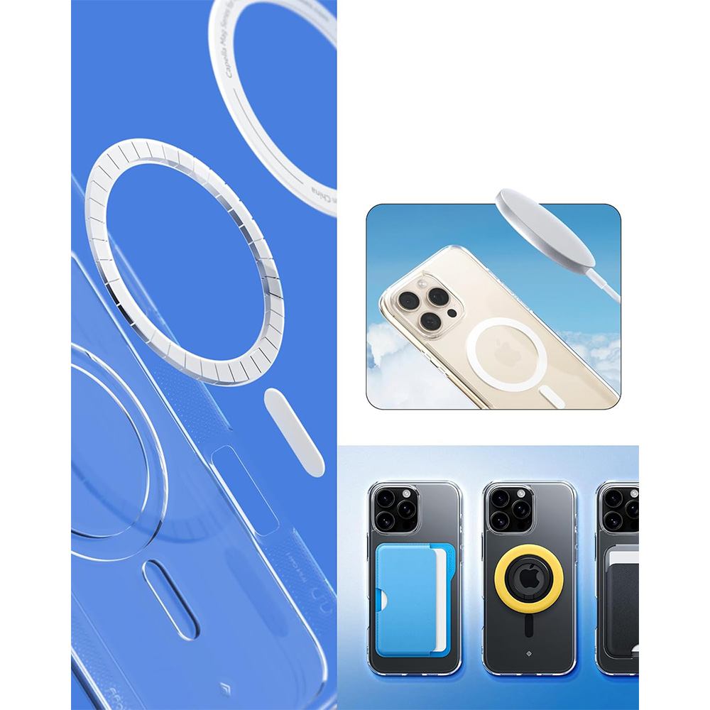 Etui Spigen Caseology Capella Mag MagSafe do iPhone 16 Pro, przezroczysto-białe
